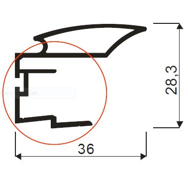 SEVROLL Alfa II úchytová lišta 18mm 2,70m stříbrná