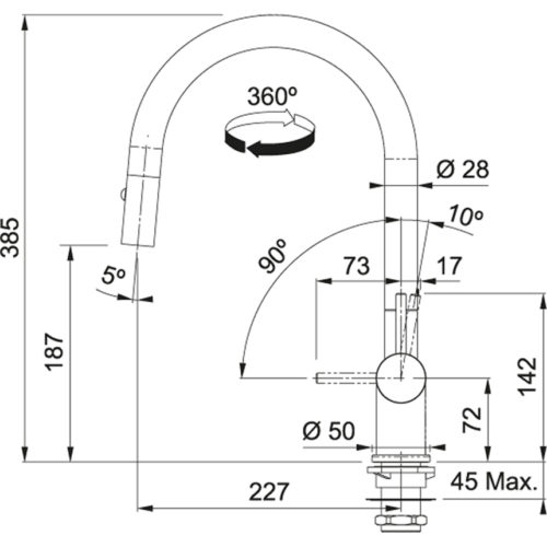 Franke FN 4090.901 Matná černá