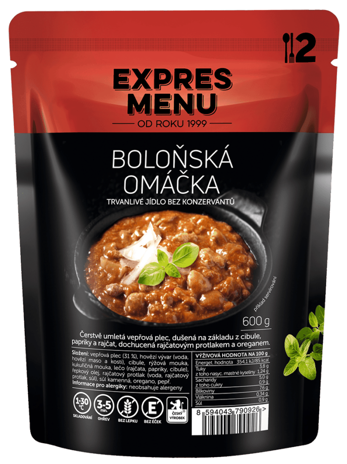 Boloňská omáčka(2 porce) Expres menu