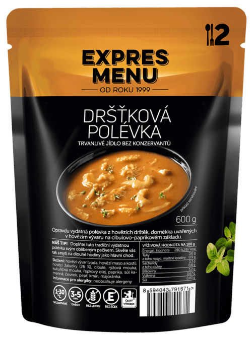 Dršťková polévka(2 porce) Expres menu