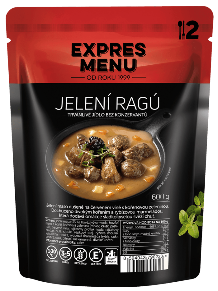 Jelení ragú(2 porce) Expres menu