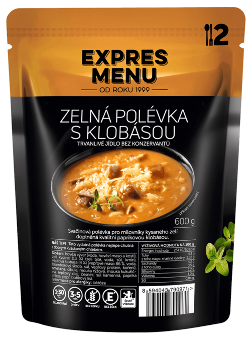 Zelná s klobásou Expres menu