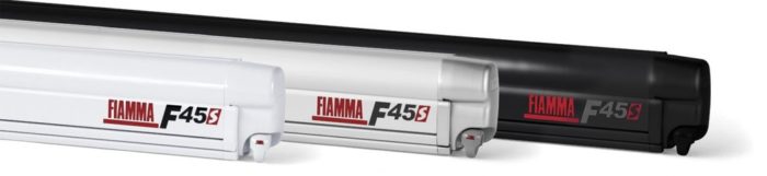 Markýza Fiamma Fiammastore F45 S, černé tělo, plátno Royal Grey