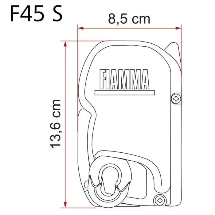 Fiamma Fiammastore F45 S, bílé tělo, plátno Royal Blue