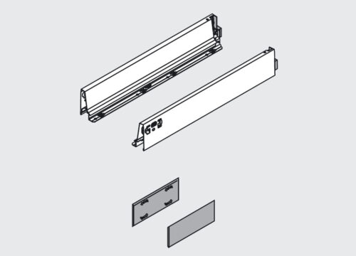 BLUM 378M4502SA bočnice Antaro 450 bílá P+L